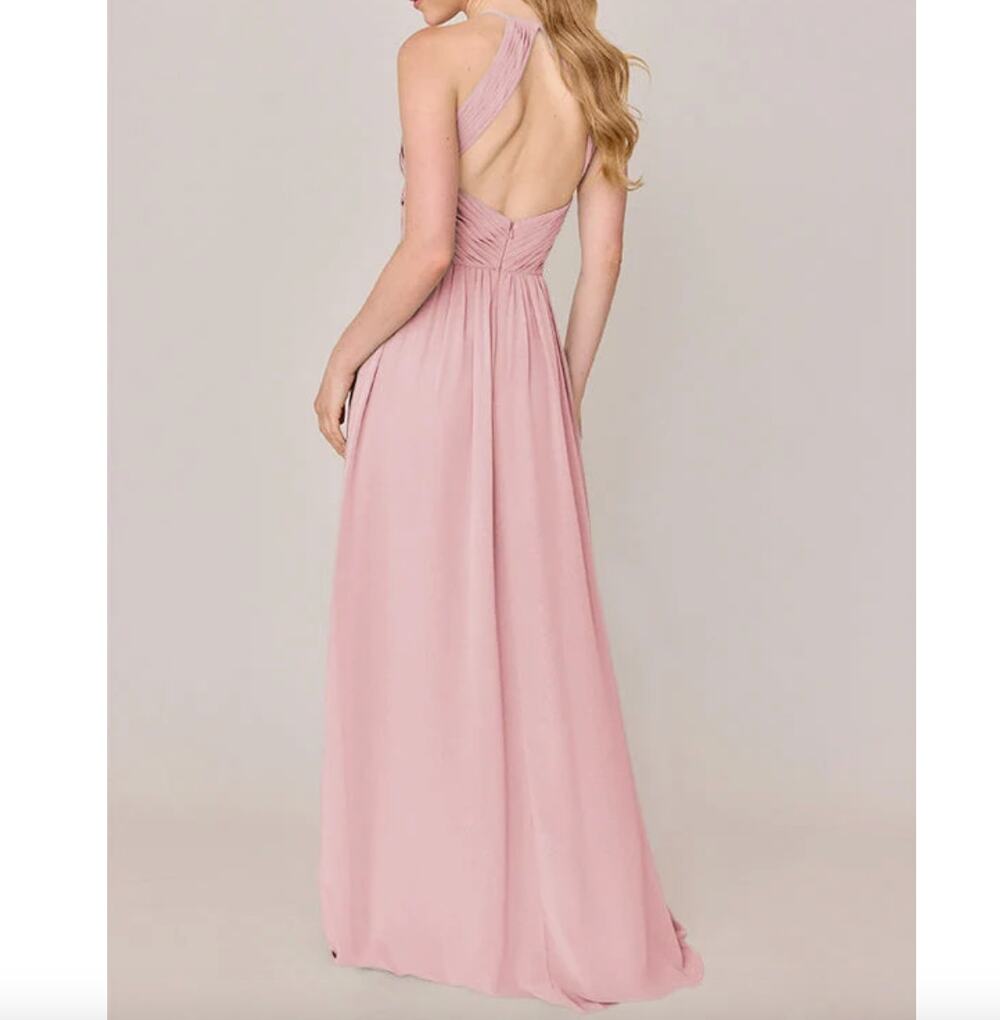 NWT Revelry MacKinzie Blush Size 12 Petite Pink Formal/Bridesmaids Gown